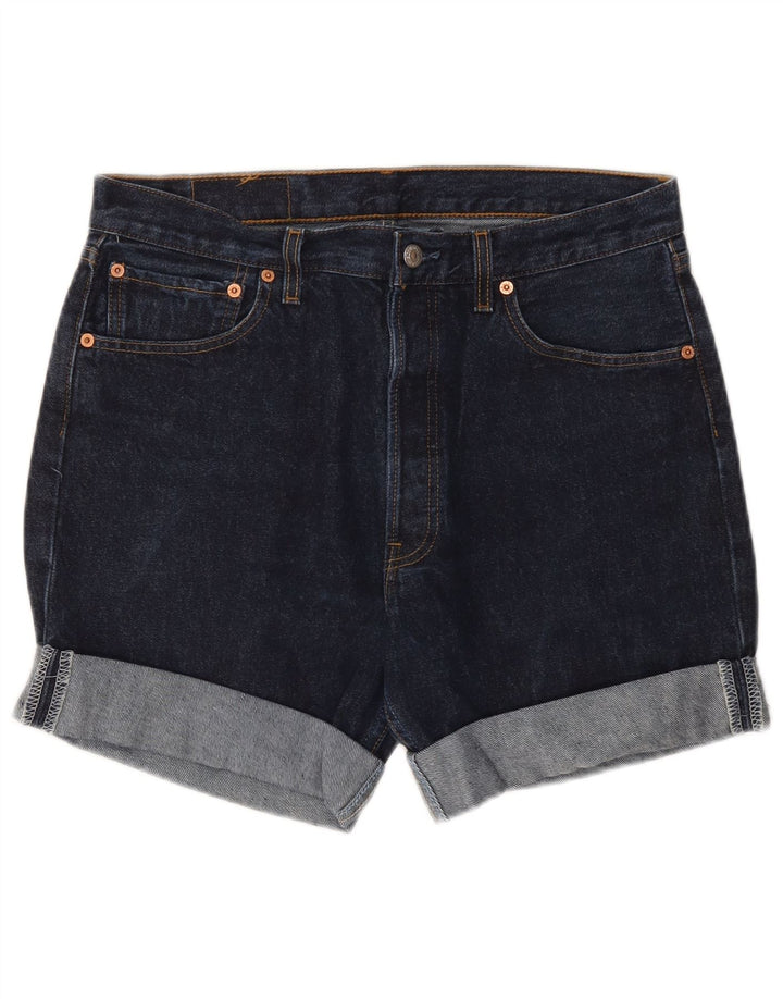 Shorts jeans masculino 501 da Levi's W34 grande azul marinho