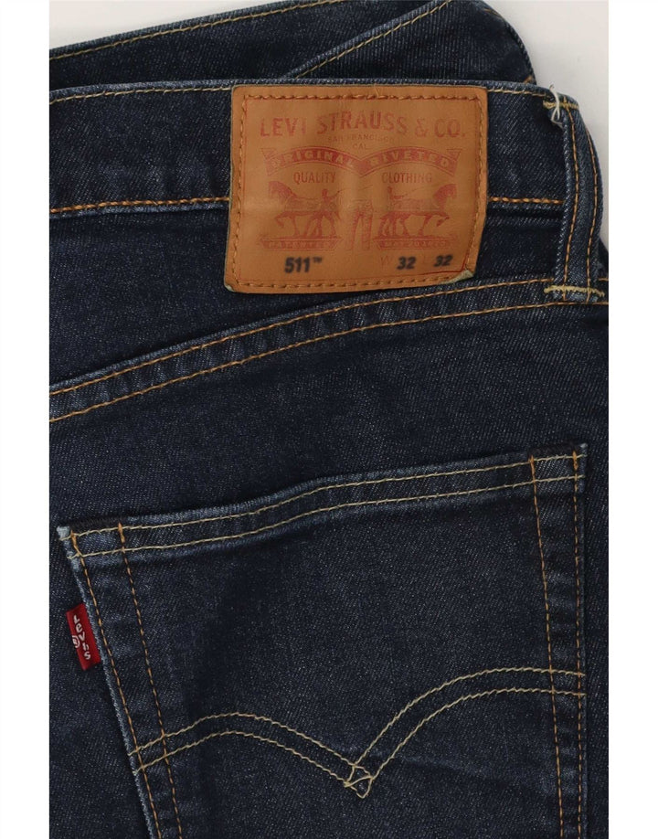 Levi's Mens 511 Slim Jeans W32 L28 Azul Marinho Algodão