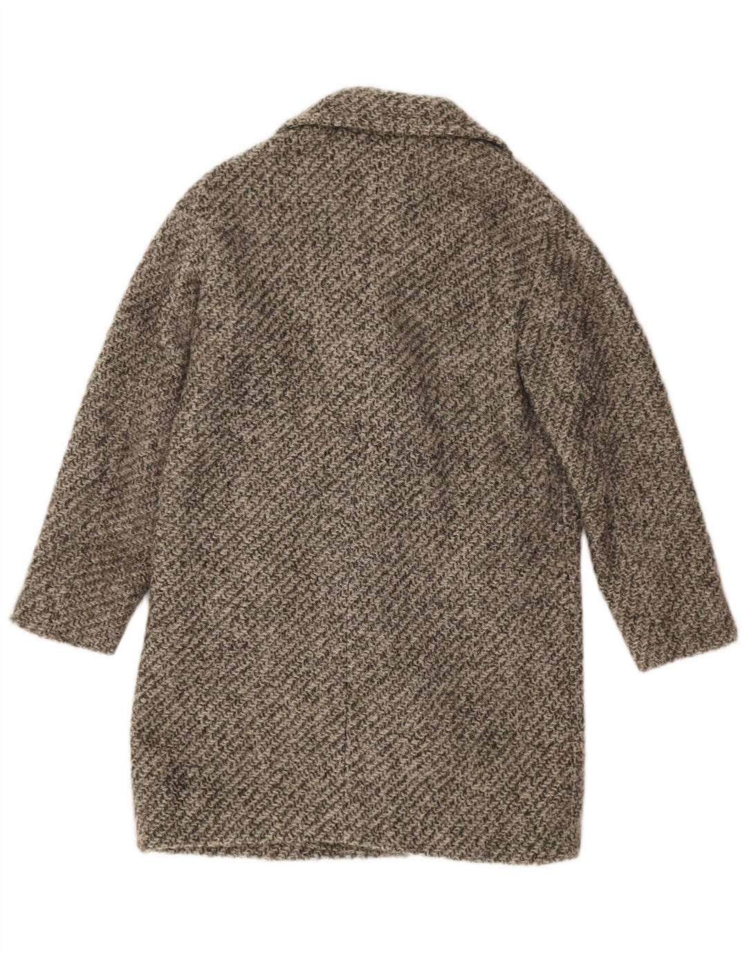 Jigsaw Casaco feminino oversized com peito duplo Reino Unido 6 XS cinza acrílico