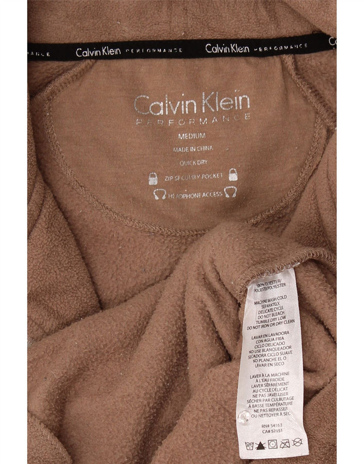 Jaqueta Calvin Klein Feminina Graphic Fleece UK 14 Poliéster Marrom Médio