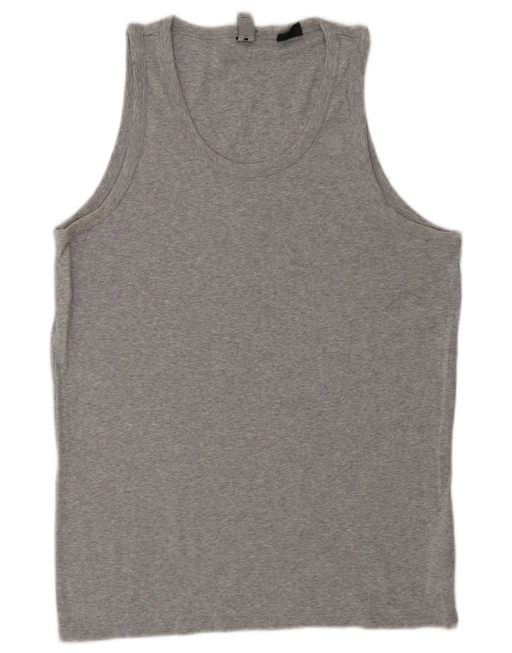 Colete masculino G-STAR grande algodão cinza