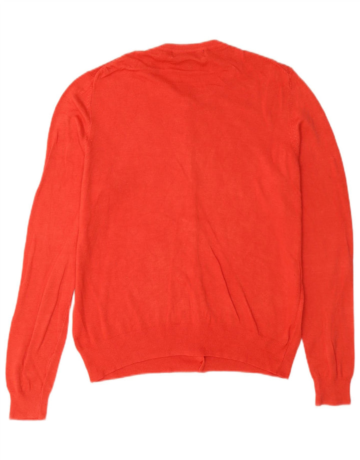 Suéter cardigã feminino Marks & Spencer Regular Fit Reino Unido 12 algodão vermelho médio