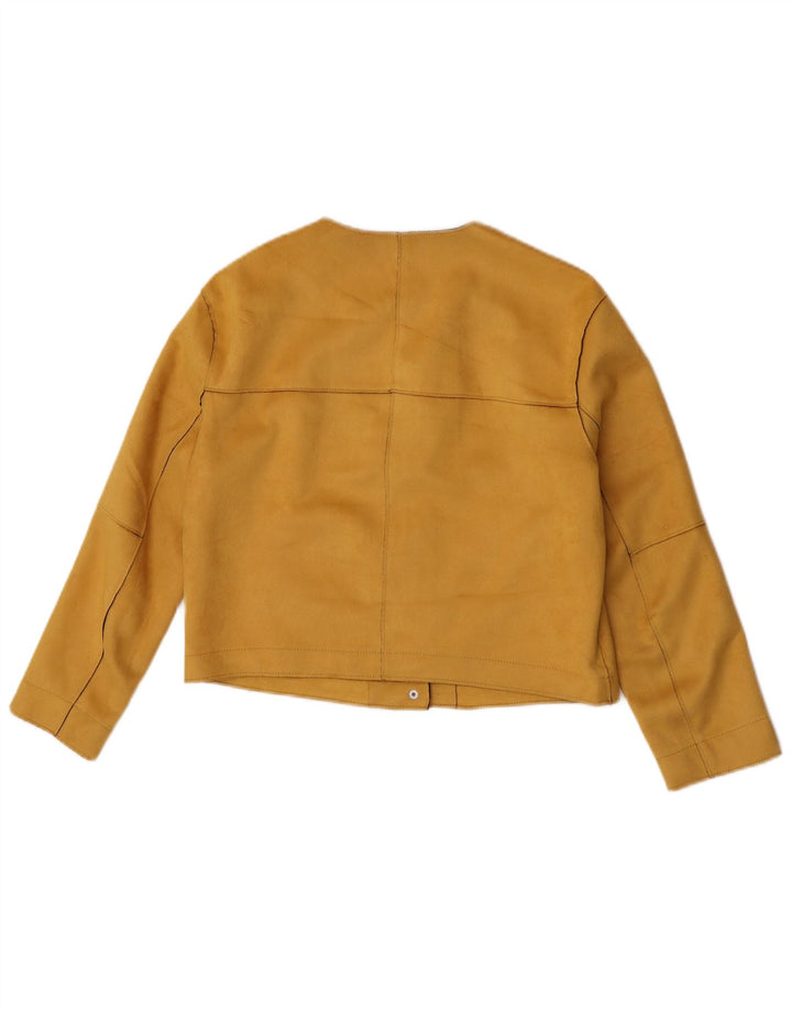 Zara Womens Bolero Jacket UK 10 Pequeno Poliéster Amarelo