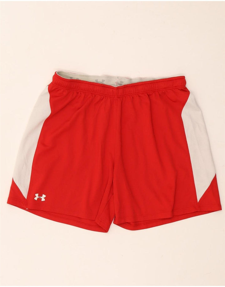 Under Armour Mens Sport Shorts Medium Red Colourblock Poliéster
