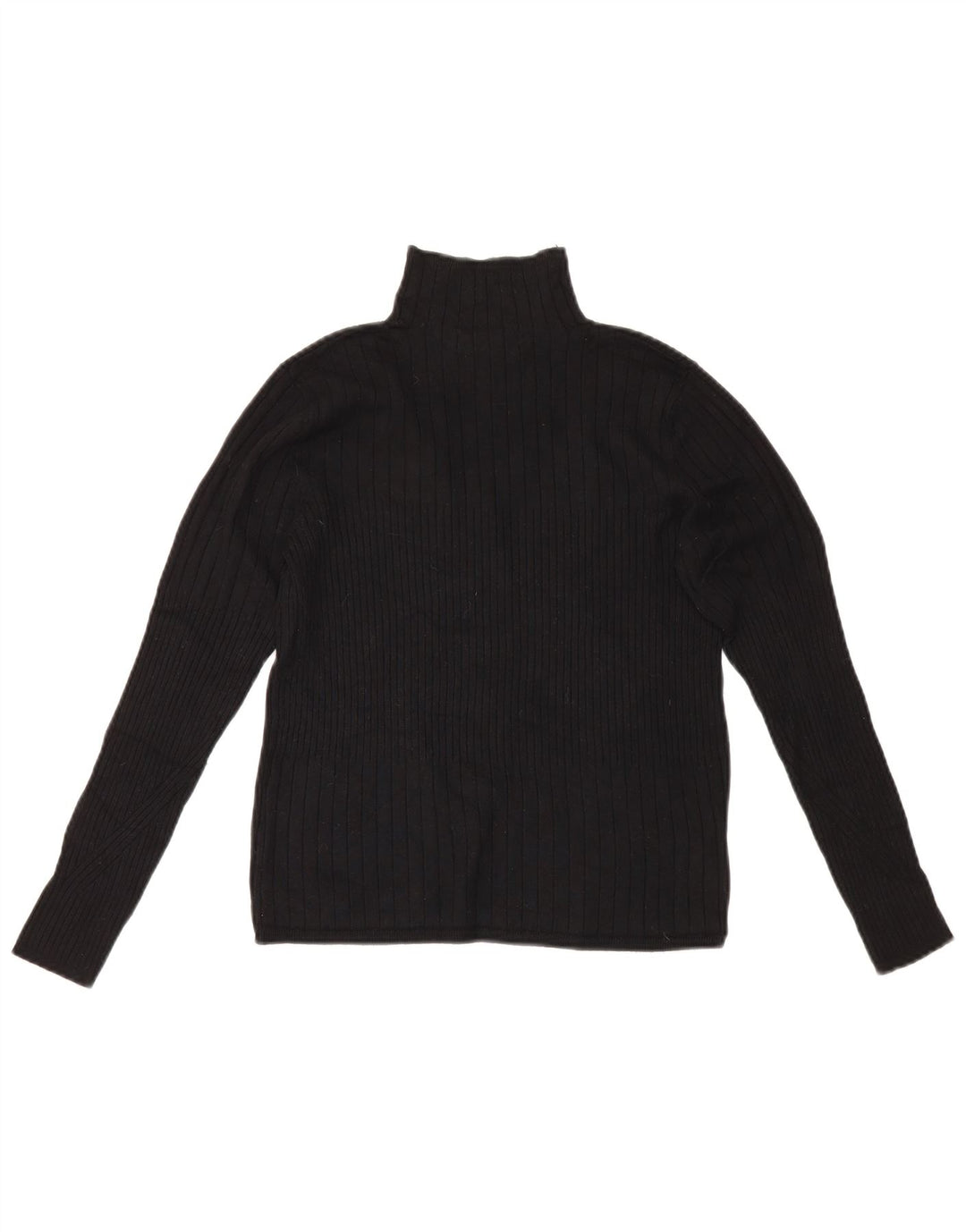 Top curto feminino Marks & Spencer manga comprida Reino Unido 14 médio preto