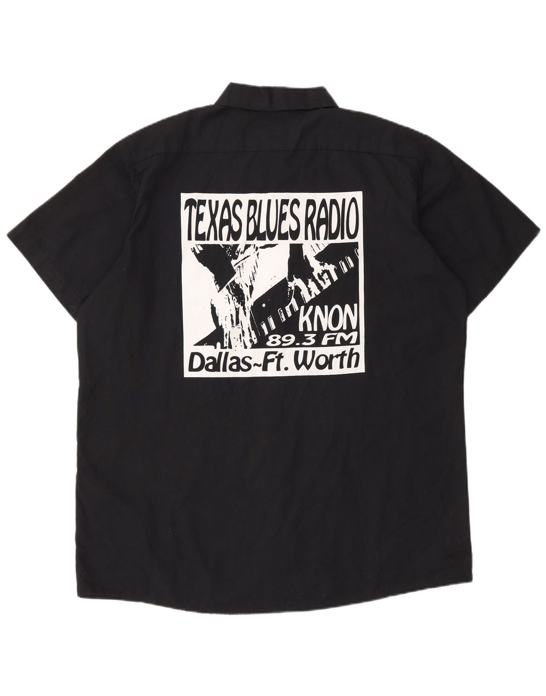 Camisa masculina Dickies de manga curta grande poliéster preto
