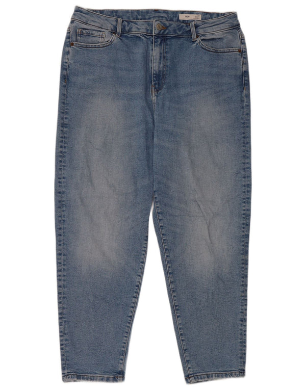 Calça jeans feminina de cintura alta Marks & Spencer UK 16 grande W32 L25 azul
