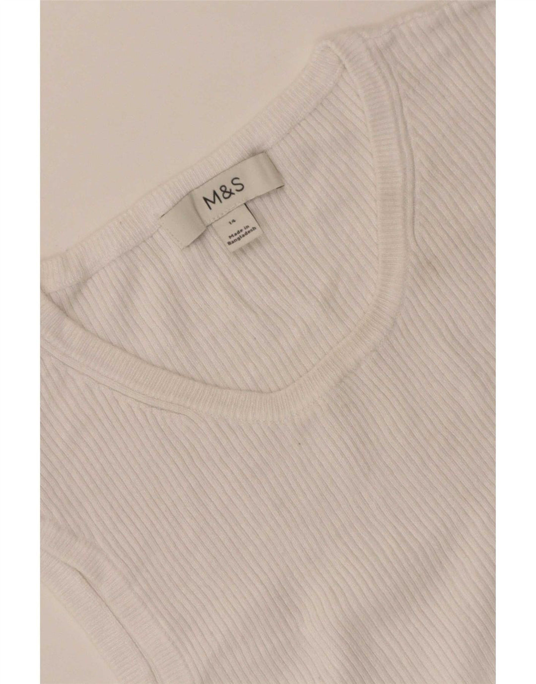 Colete feminino Marks & Spencer UK 14 médio branco