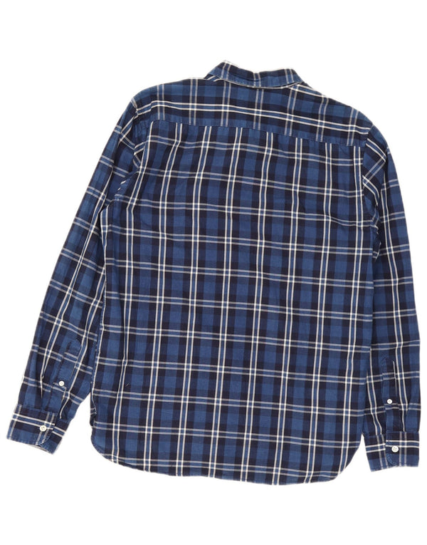 Camisa masculina Levi's média xadrez azul marinho algodão