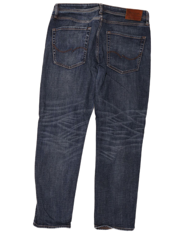Jack & Jones Masculino Mike Comfort Fit Jeans Reto W36 L32 Azul Algodão