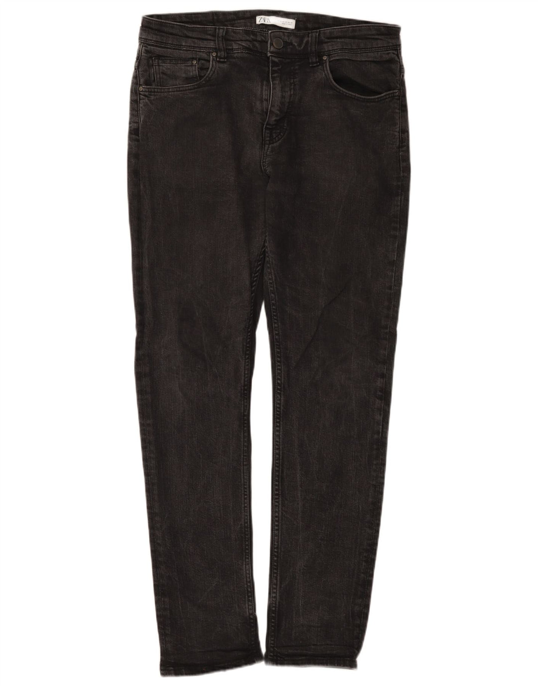Zara Mens Slim Jeans EU 42 Grande W32 L31 Algodão Preto