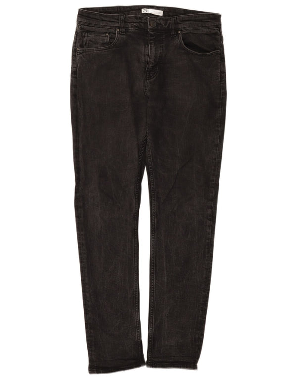 Zara Mens Slim Jeans EU 42 Grande W32 L31 Algodão Preto