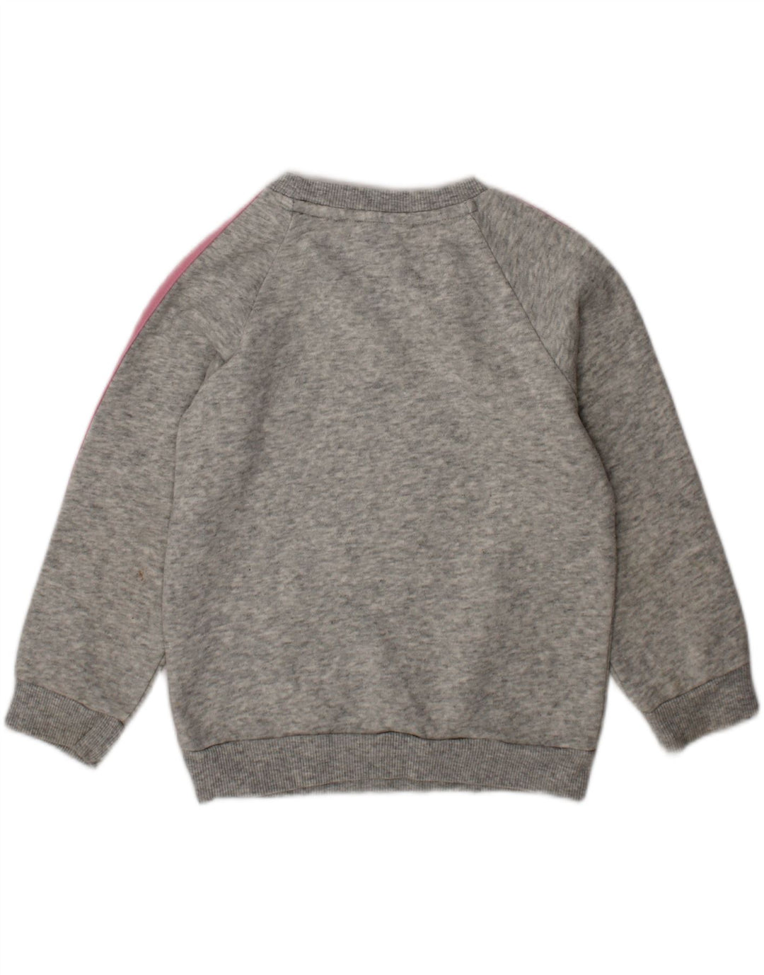 ADIDAS Baby Girls Graphic Sweatshirt Jumper 18-24 Months Grey Cotton Vintage Adidas and Second-Hand Adidas from Messina Hembry 