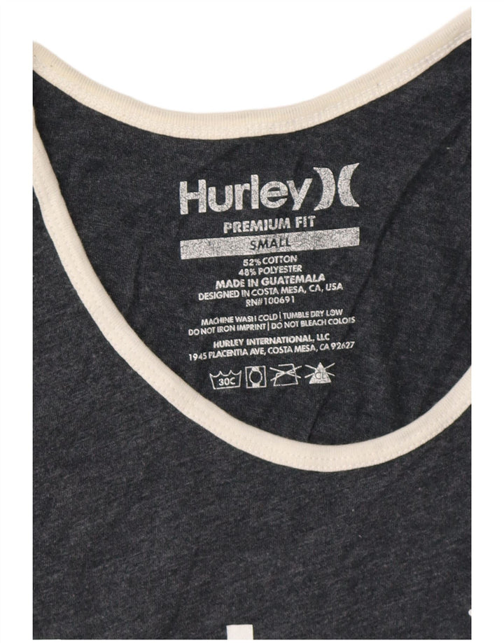 Colete gráfico masculino HURLEY de ajuste premium pequeno algodão manchado cinza
