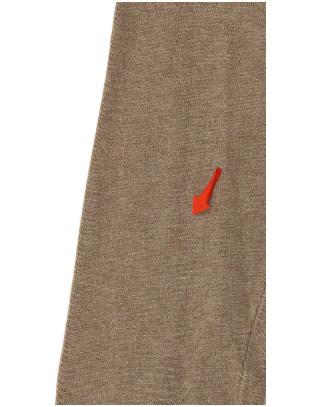Suéter feminino Zara com decote em V Reino Unido 12 médio bege rayon