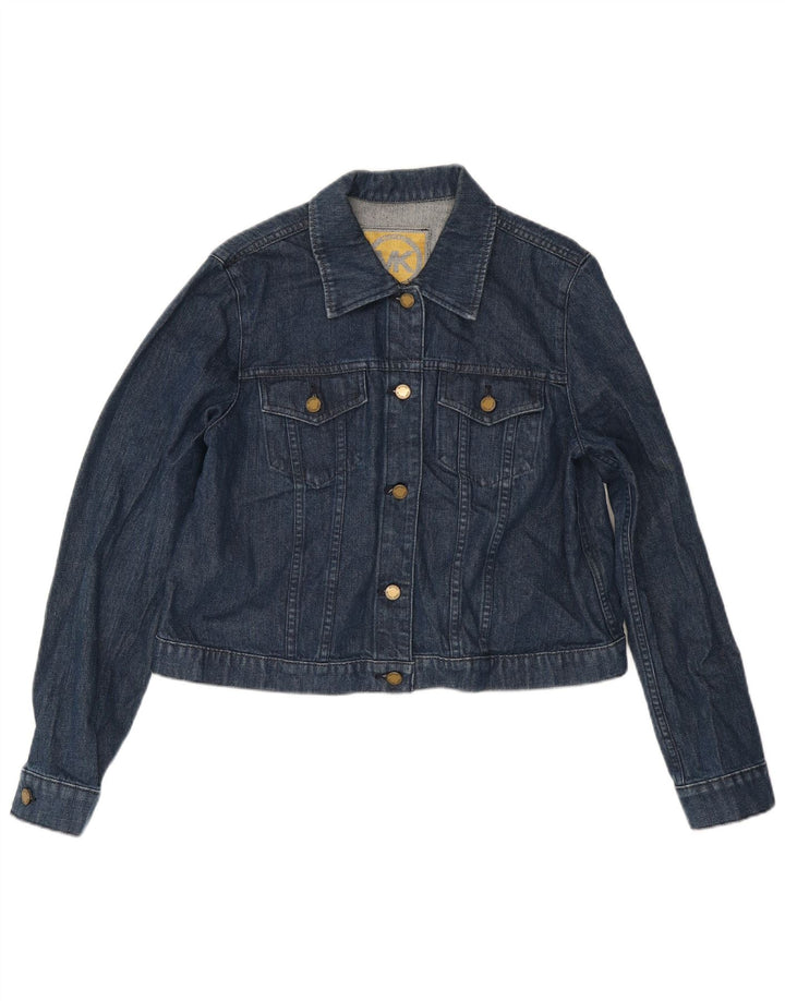 Jaqueta jeans feminina MICHAEL KORS UK 18 XL azul algodão