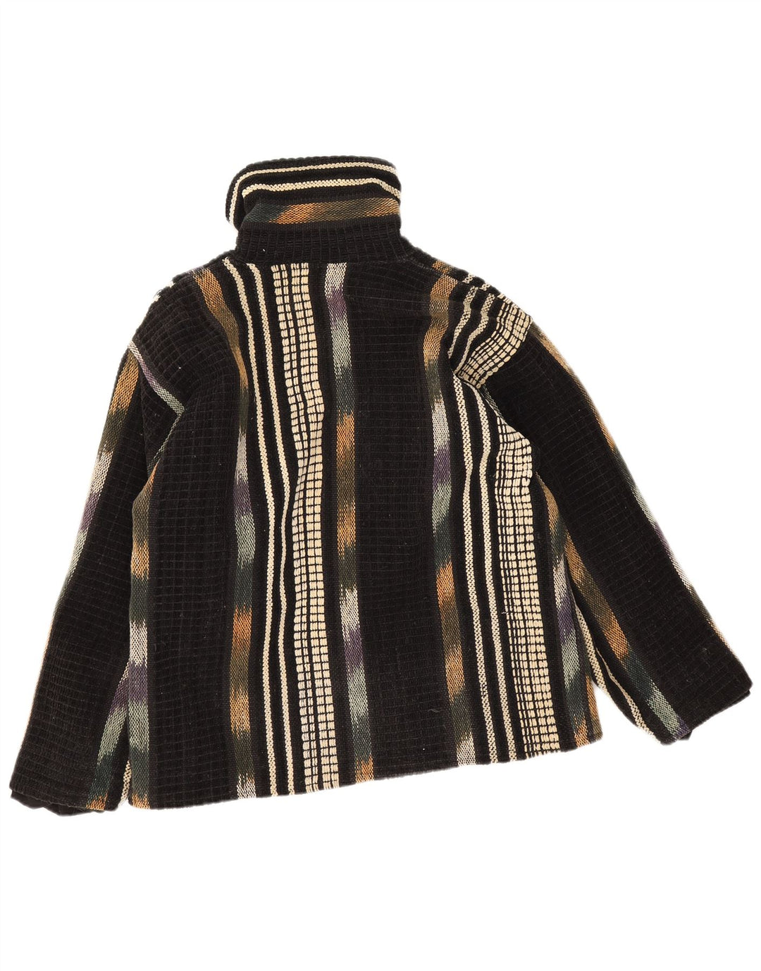 Jaqueta bomber masculina vintage UK 38 algodão listrado preto médio