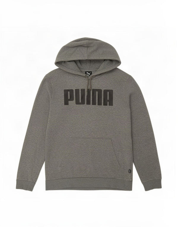 Puma Mens Graphic Hoodie Jumper Pequeno Cinza