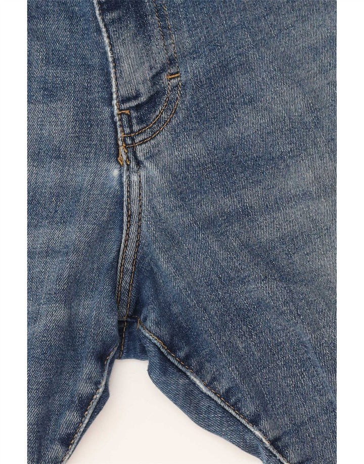 Zara Mens Denim Shorts EU 44 Grande W34 Azul Algodão
