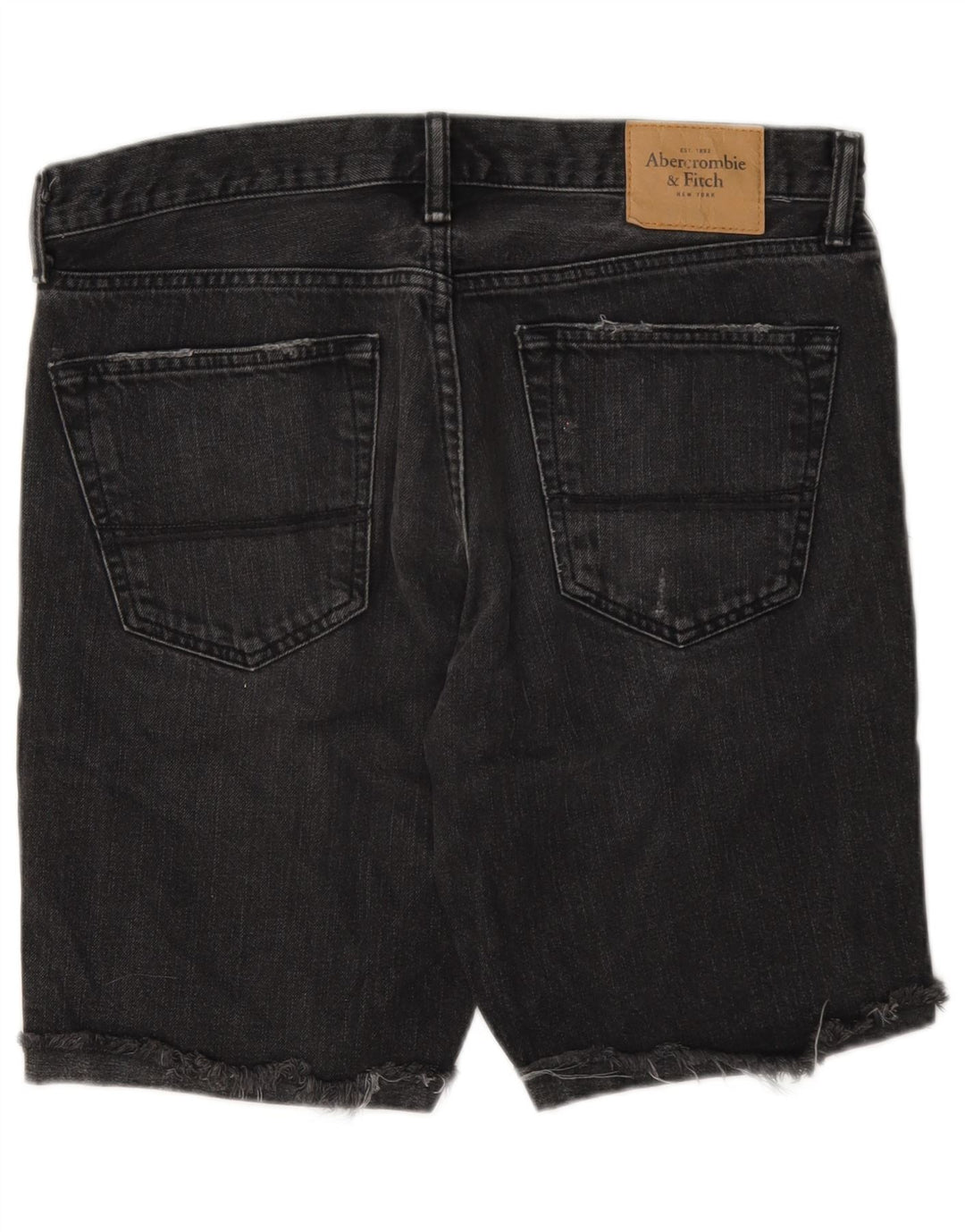 Shorts jeans masculino Abercrombie & Fitch W33 algodão cinza médio