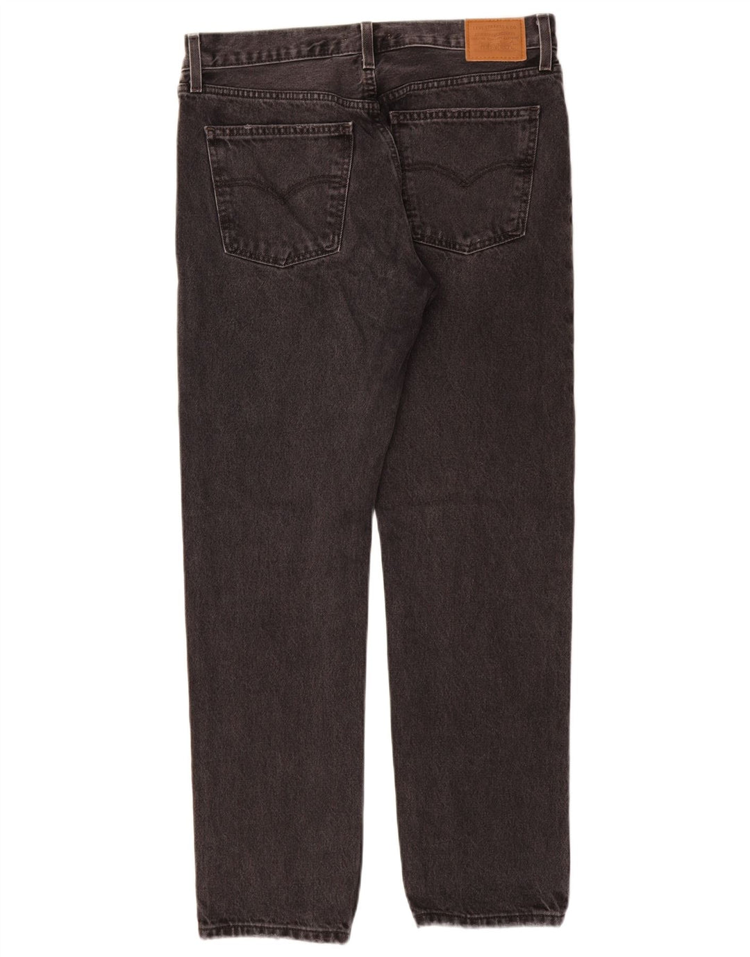 Calça jeans reta feminina de cintura média LEVI'S W30 L31 algodão cinza