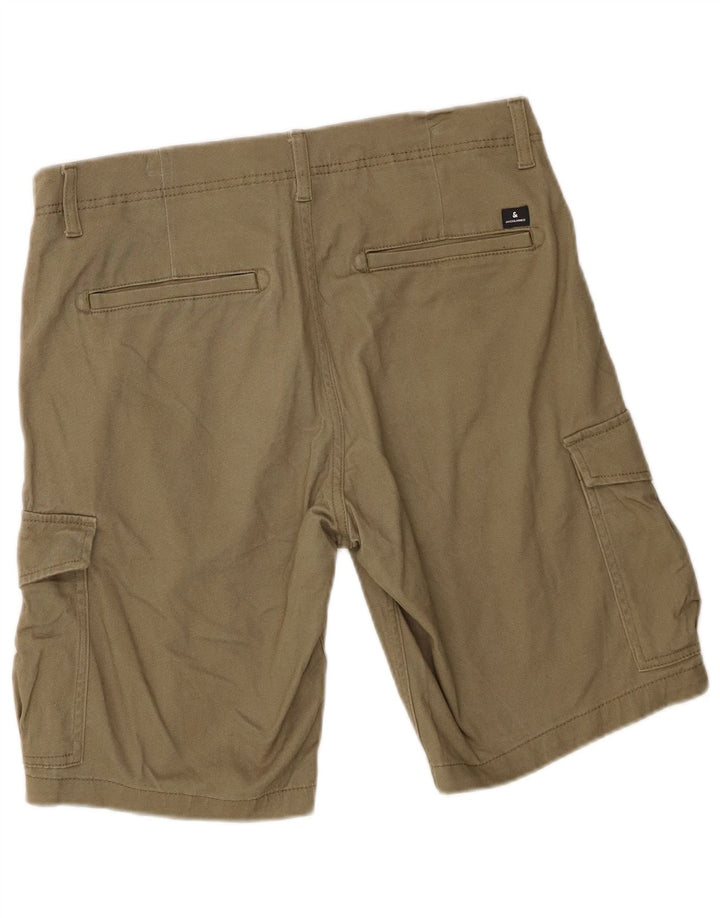 Shorts cargo masculino Jack & Jones Regular Fit médio W32 algodão cáqui