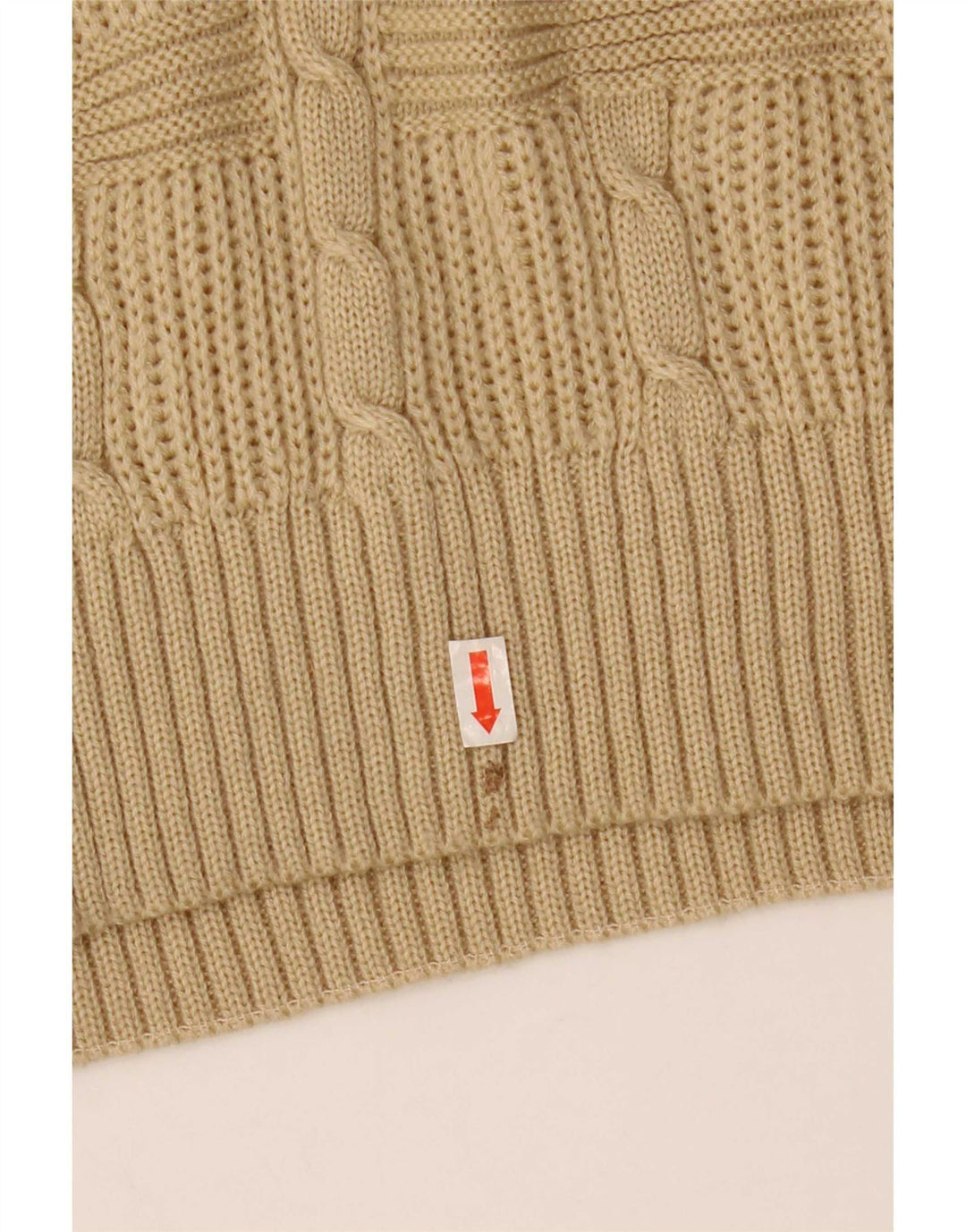 Suéter vintage masculino com gola redonda IT 50 acrílico bege médio