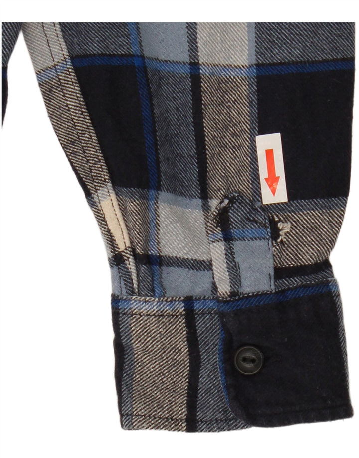 Camisa masculina de flanela Gap XS azul algodão xadrez