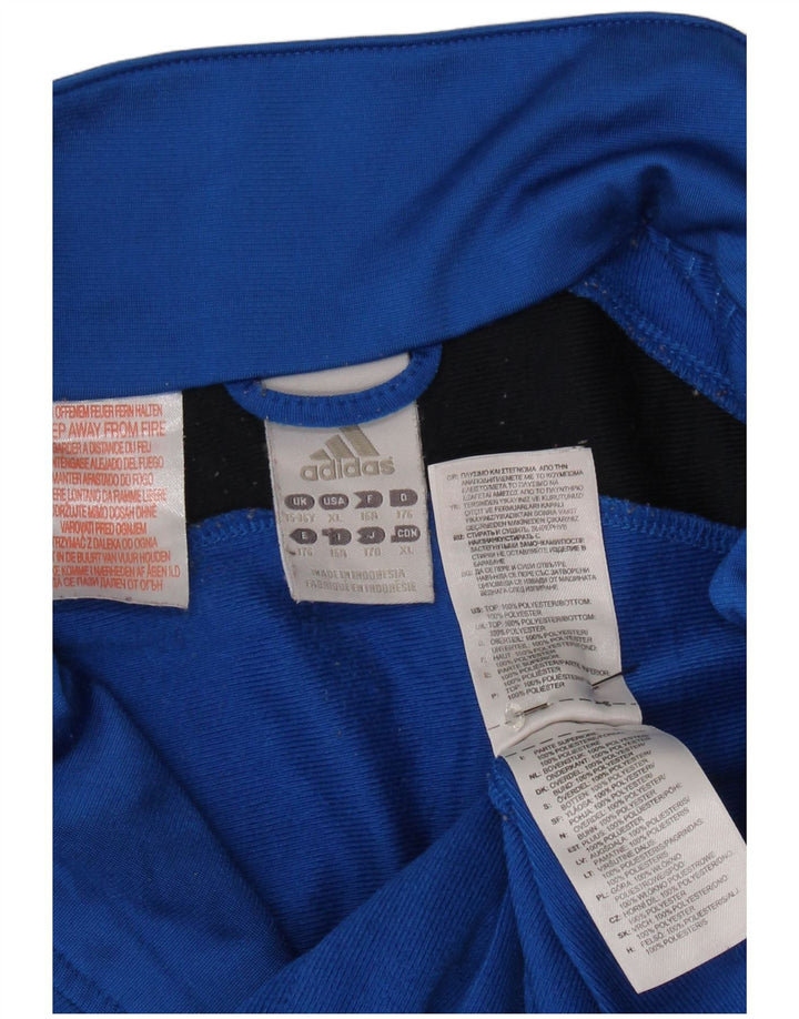 Jaqueta Adidas Meninos Treino Top 15-16 Anos Azul Colorblock Poliéster