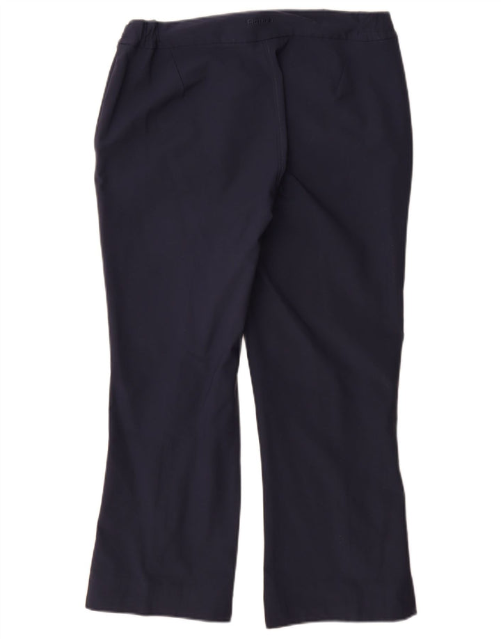 Calça casual feminina Rohan Bootcut Reino Unido 12 médio W30 L26 azul marinho