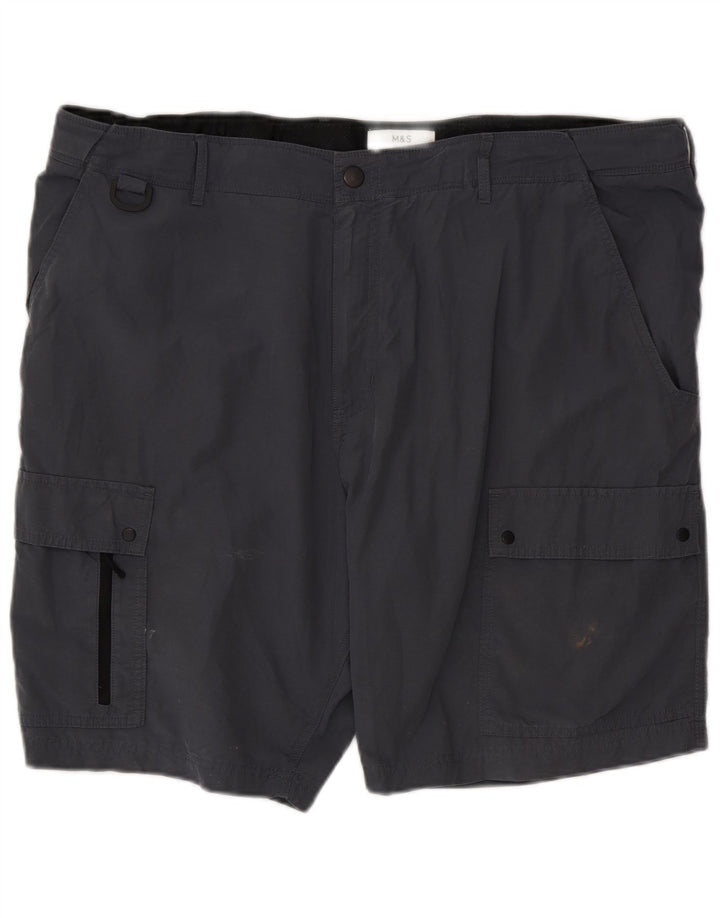 Shorts cargo masculino Marks & Spencer W44 2XL algodão azul marinho