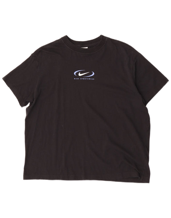 Camiseta gráfica masculina Nike grande algodão preto