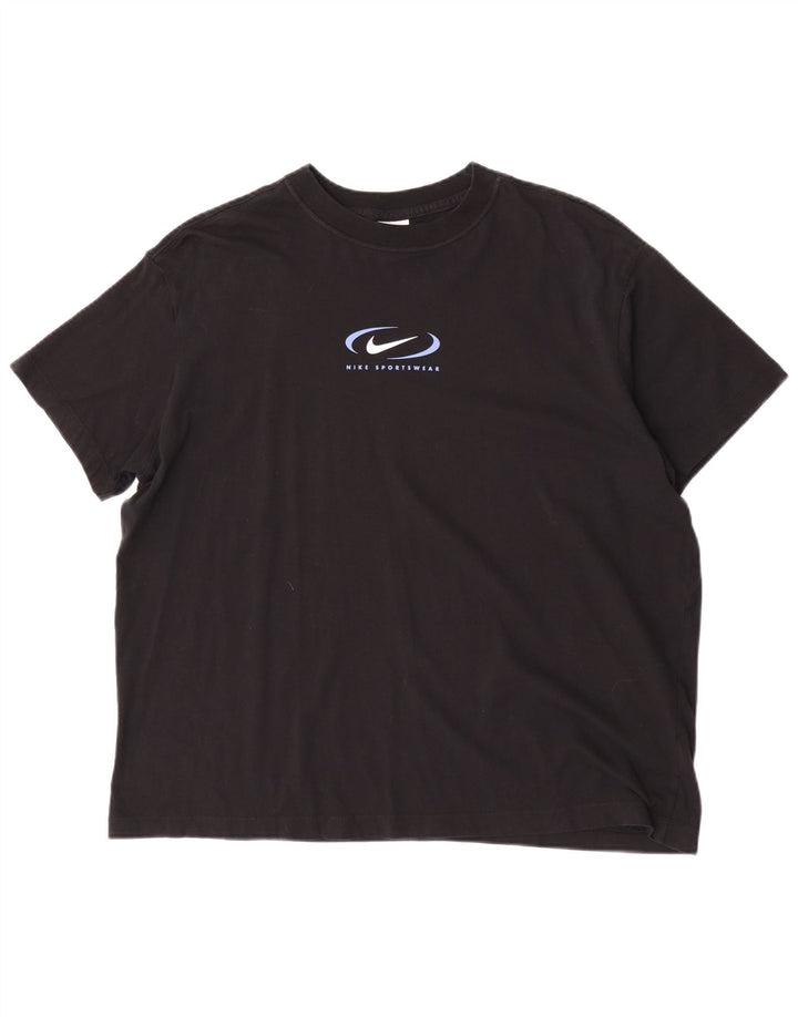 Camiseta gráfica masculina Nike grande algodão preto