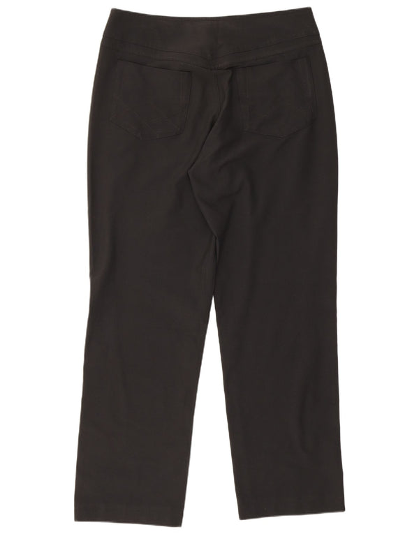 Calça casual reta feminina Nike UK 8/10 pequena W29 L27 poliéster preto