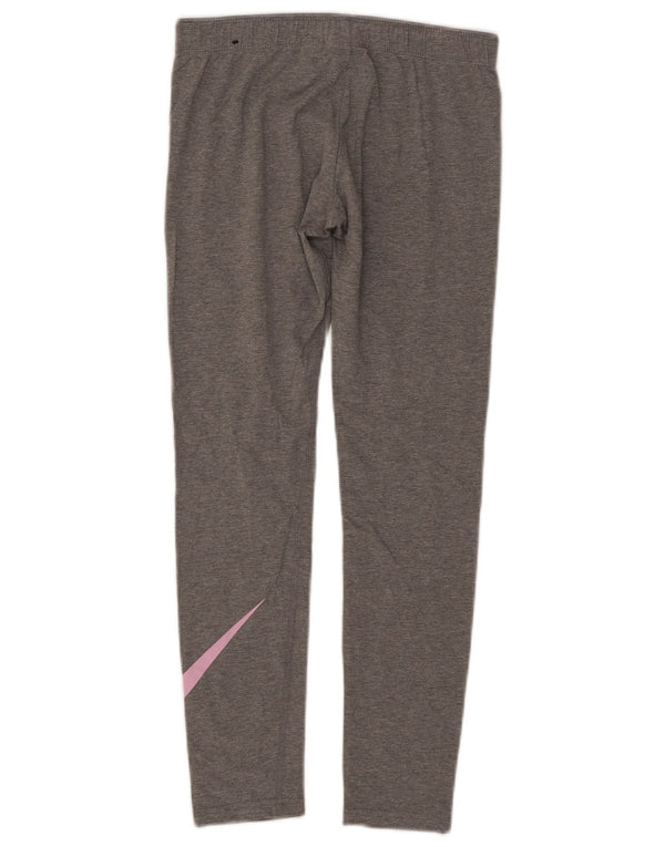 Leggings estampados justos para meninas Nike 12-13 anos algodão cinza grande