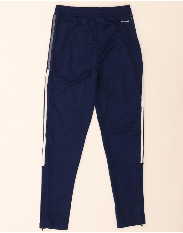 Calças de treino Adidas Boys Aeroready 11-12 anos azul marinho poliéster