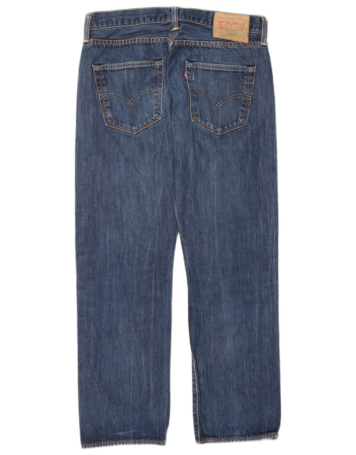 Calça jeans reta masculina Levi's W32 L30 azul algodão