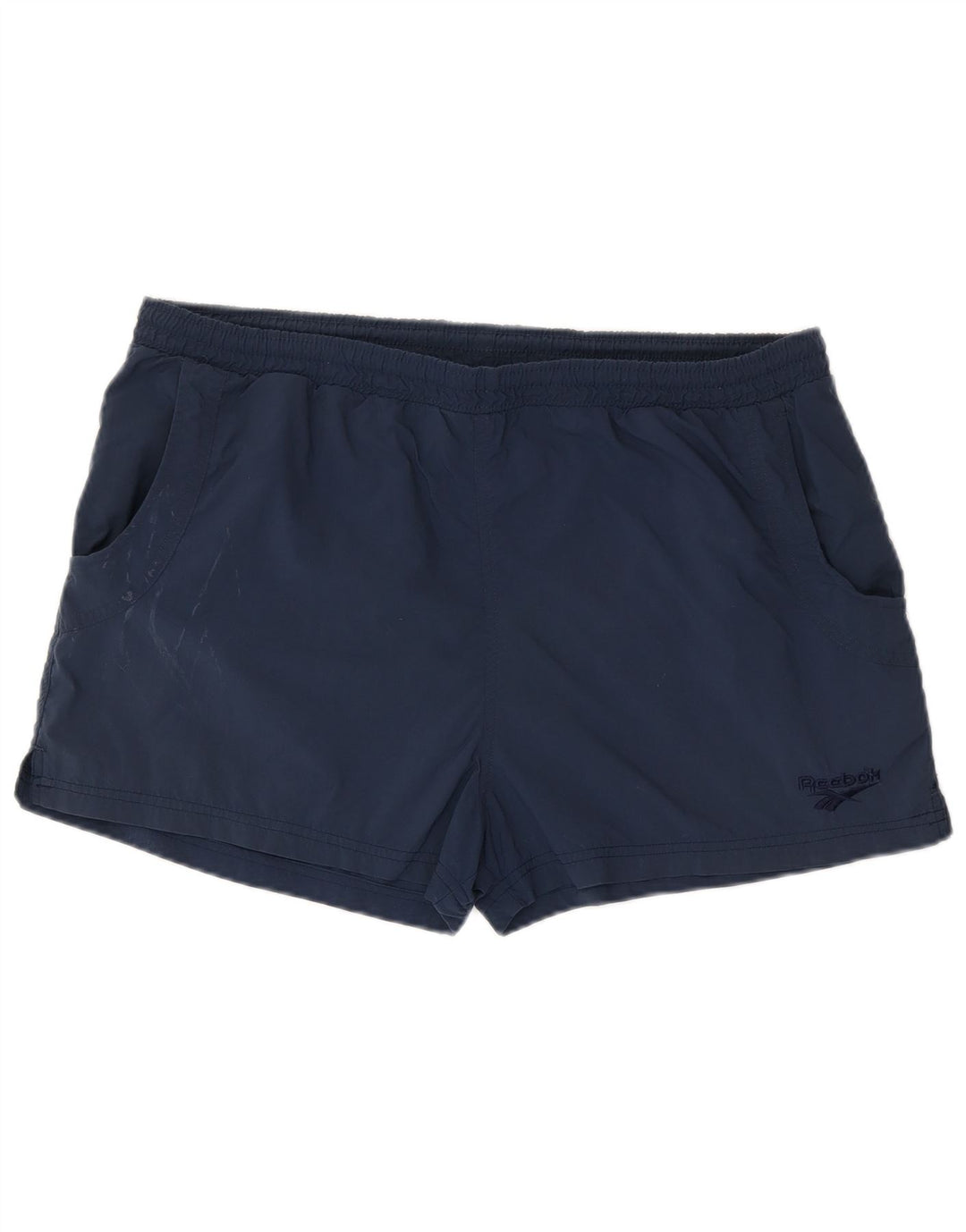 Shorts esportivos masculinos Reebok grande nylon azul marinho