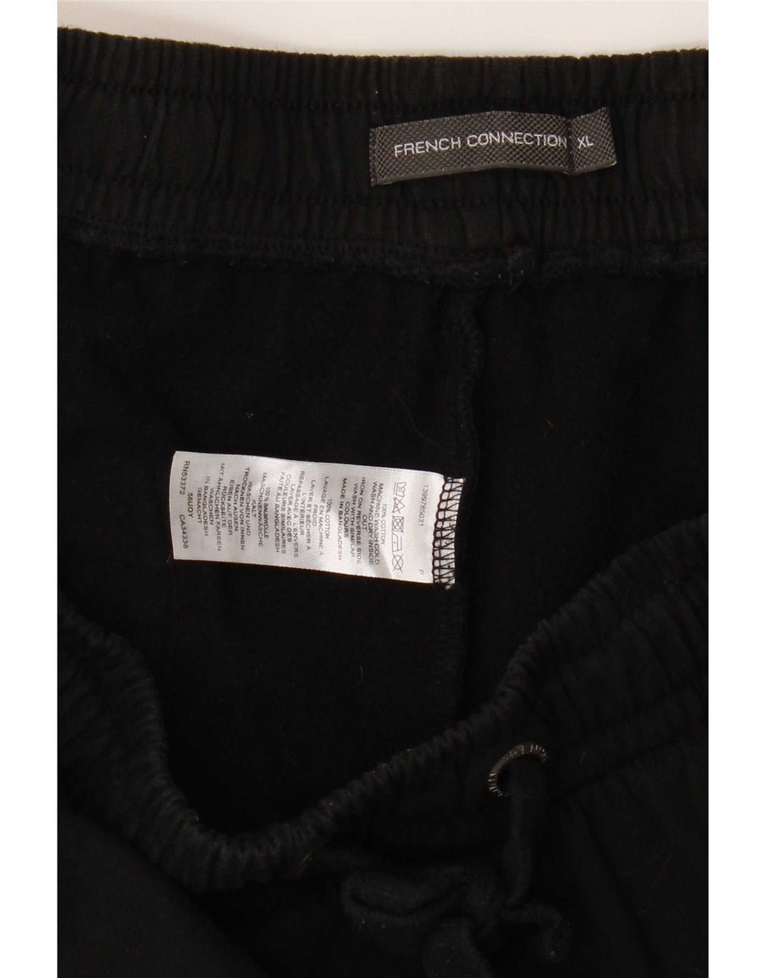 Shorts esportivos masculinos French Connection XL algodão preto