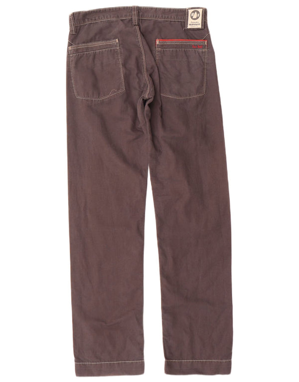 Calça casual reta masculina Murphy & Nye W31 L32 algodão marrom