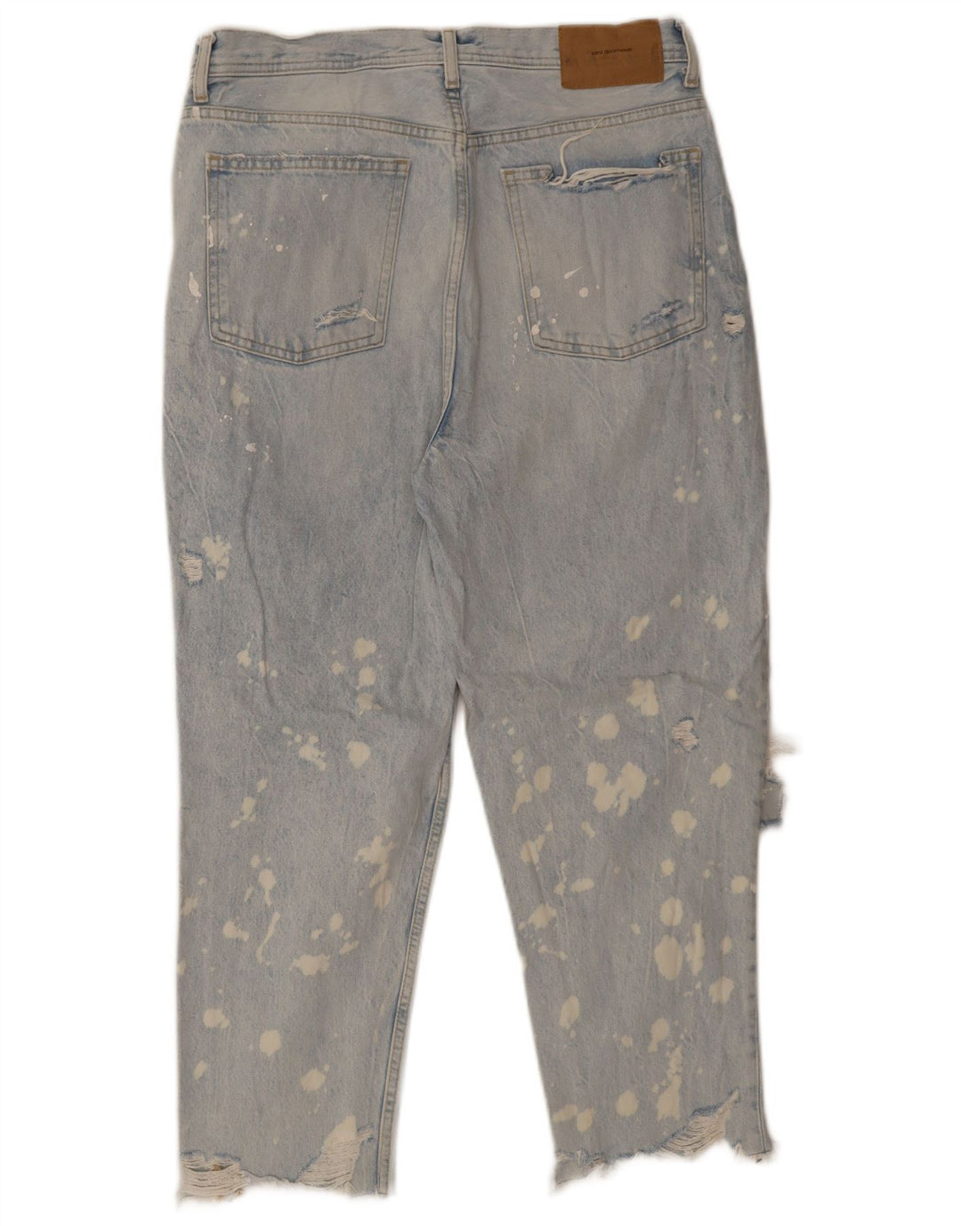 Zara Jeans masculino desgastado cônico EU 42 grande W32 L26 azul