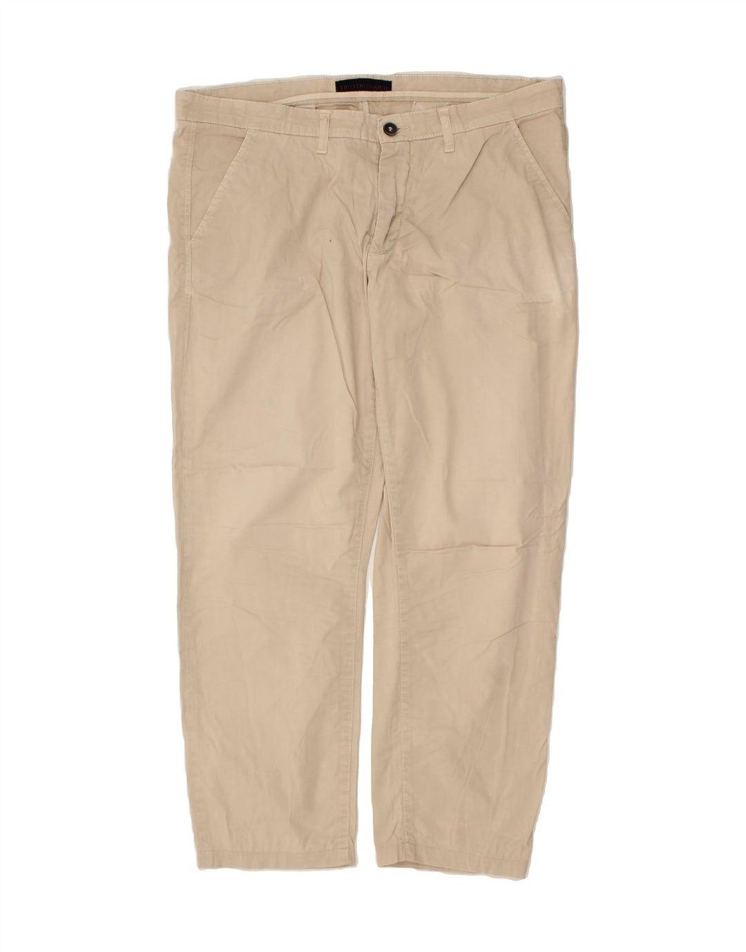 TRUSSARDI Womens Straight Chino Trousers W36 L27 Beige Cotton Vintage Trussardi and Second-Hand Trussardi from Messina Hembry 
