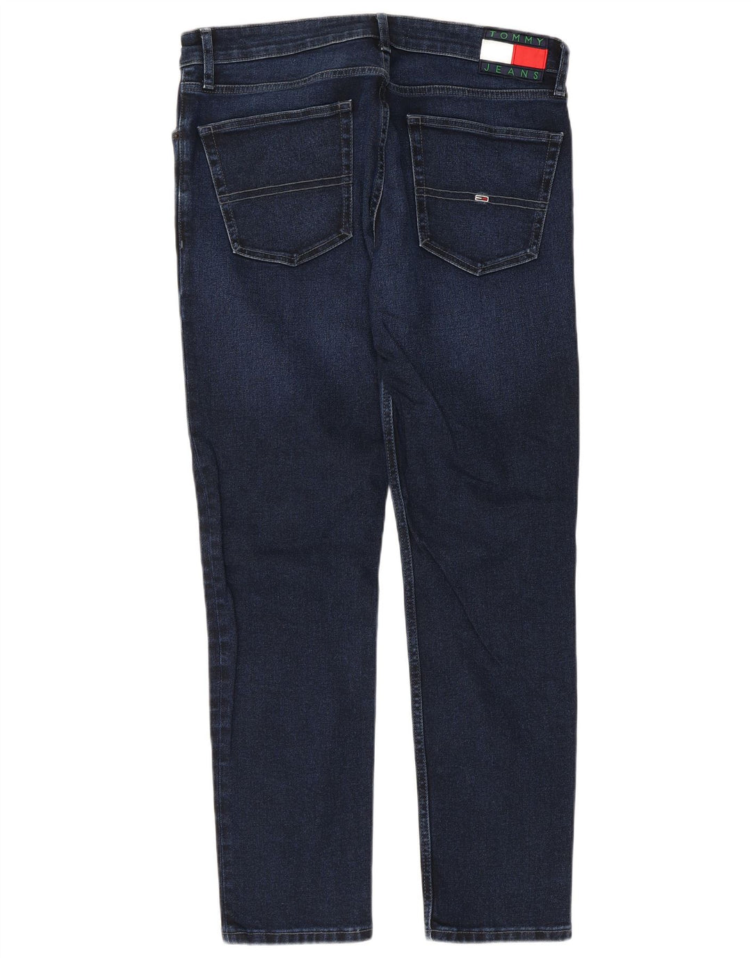 Tommy Hilfiger Masculino Slim Jeans W33 L32 Azul Marinho Algodão