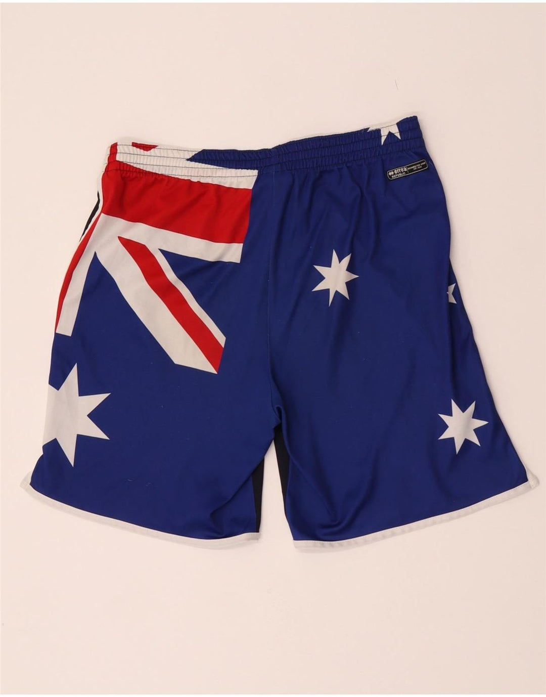 Errea Mens Graphic Sport Shorts Médio Azul Marinho Colorblock Poliéster