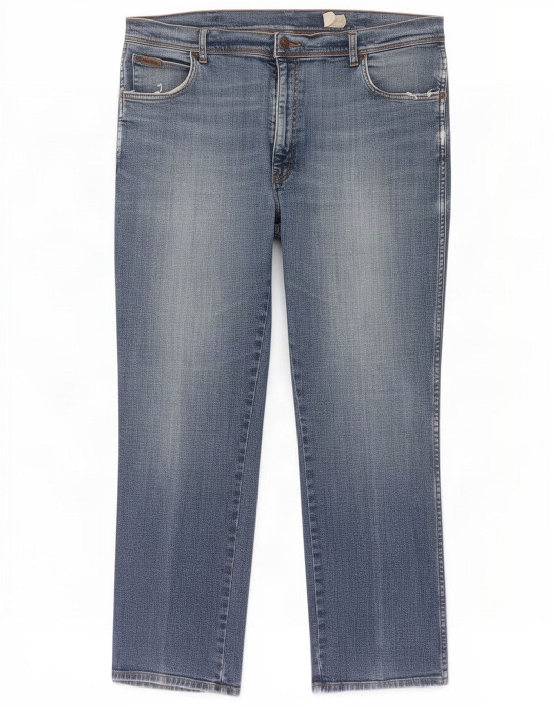 Wrangler Masculino Texas Stretch Straight Jeans W40 L30 Azul Algodão