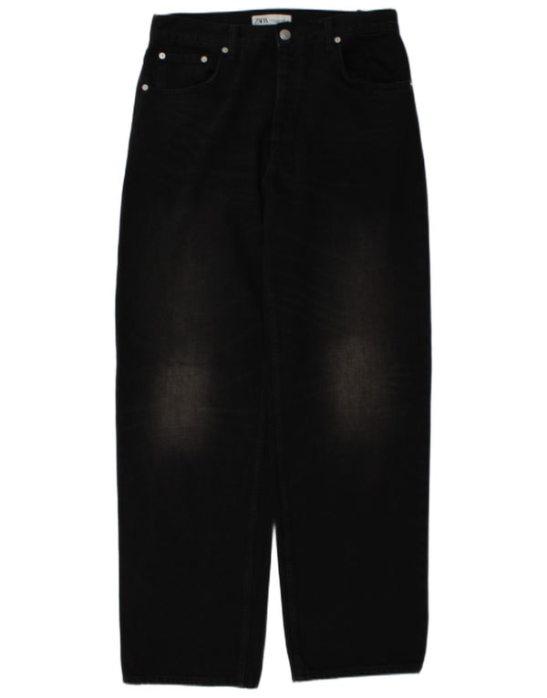 Calça jeans feminina cintura alta Zara EU 40 médio W30 L32 algodão cinza