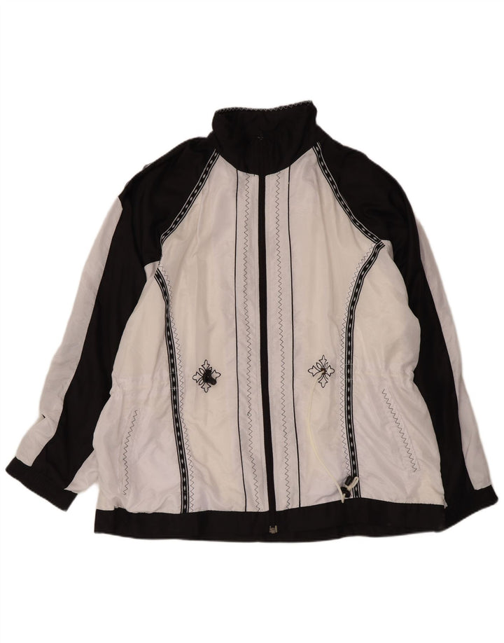 Jaqueta corta-vento feminina Trooper UK 20 2XL branco colorblock