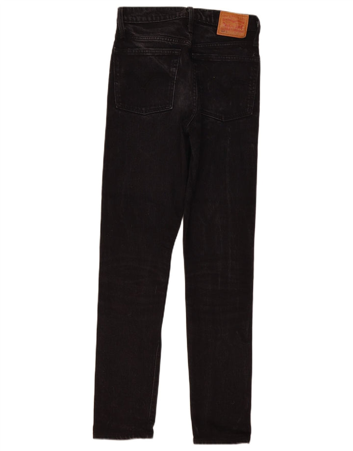 Calça jeans feminina Levi's 501 Straight W24 L30 algodão preto