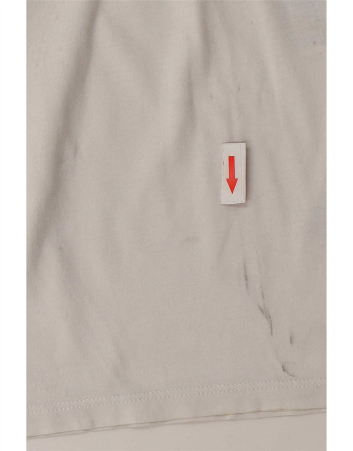Camiseta feminina gráfica Levi's UK 14 algodão branco médio