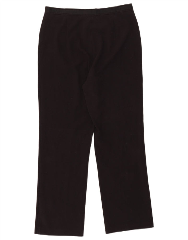 Calça feminina Marks & Spencer de terno reto Reino Unido 12 médio W30 L27 preta